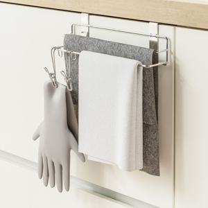 스텐레스 올인원 2단 문걸이 행주건조대 행주걸이