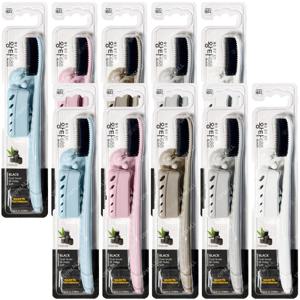 백선생 왕타 688 숯 미세모 칫솔 10개 (색상랜덤)