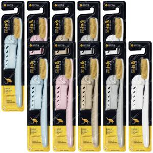 백선생 왕타 688 금 미세모 칫솔 10개 (색상랜덤)
