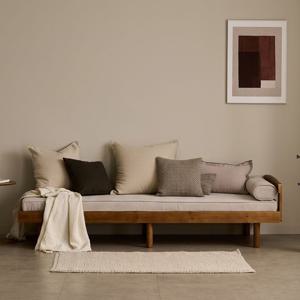 AGRA 친환경 SE0 등급 원목 데이베드 아쿠아텍스 패브릭 3인용 침대 소파베드