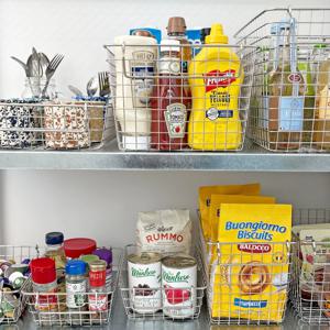 스테인리스 와이어 바스켓 스텐 철망 수납 바구니