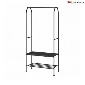 GRAFJALLET 선반이 있는 일체형 행거/드레스룸