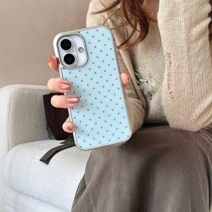 MADE 블루 미니 스타 패턴 매트 실버 범퍼 멕세이프 선택 아이폰케이스 갤럭시케이스