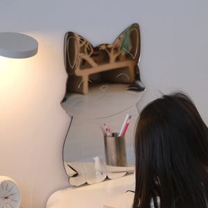 고양이 붙이는 5mm 아크릴거울 안전 욕실거울 아기 양치거울