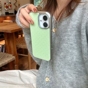 MADE 그린 미니 도트 매트 실버 범퍼 맥세이프 선택 아이폰케이스 갤럭시케이스