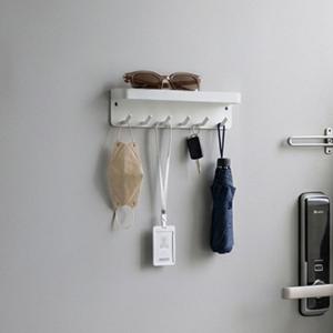 자석 부착식 현관문 주방 차키 철제선반 다용도걸이 마그네틱 후크 메탈 거치대