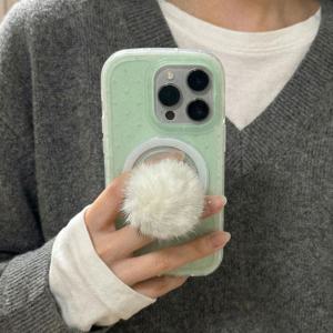 MADE 밀크 퍼 투명 맥세이프 그립톡 5color