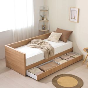 크라운 미니 수납 침대프레임 소파베드 MS