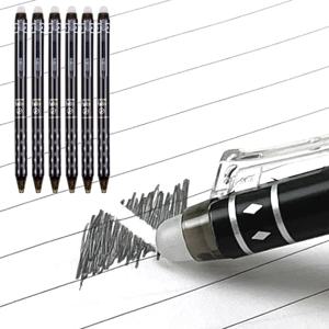 6개입 지워지는 볼펜 0.5mm 노크식 지우개볼펜 지워지는펜 기화펜 부드러운 필기구