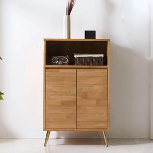 로건 원목 협탁 600 침대옆선반 사이드테이블 수납장 진열 선반 도어 내추럴 월넛