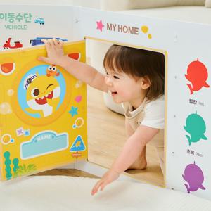 new 출시!유아 학습벽보 까꿍놀이 아기병풍10p 핑크퐁 아기상어