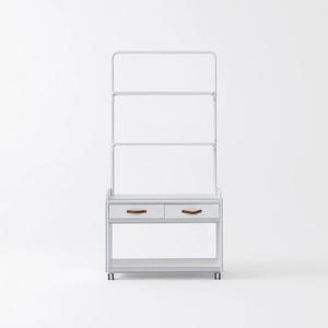 피크 이동식 서랍장 가로2칸 선반행거형 (완제품,서울/인근경기지역 직배송)