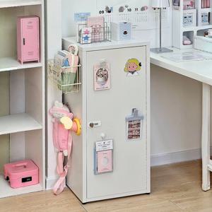 [해외] 파스텔 올스틸 락커 수납장 자물쇠 캣비닛 철제 정리함(자석핀 10개증정)