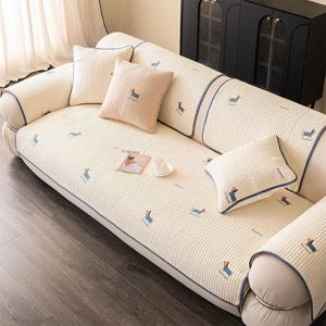 [해외] 귀여운 강아지 사게절 소파패드 순면 소파 커버 3인 4인 5인용 3colors