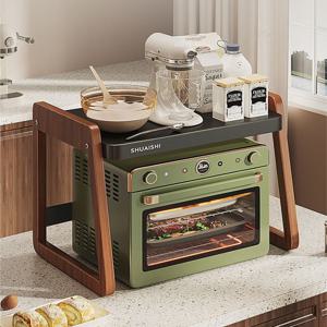 [해외] 미드센츄리 스텐 전자레인지 선반 밥솥 거치대 선반 다용도 주방선반