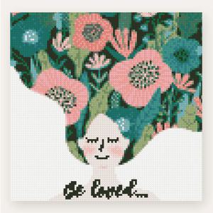 DIY 보석십자수 액자형캔버스_모던시리즈 행복 (30X30)