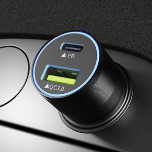 신지모루 USB PD 퀵차지3.0 듀얼 고속 차량용 충전기 시거잭
