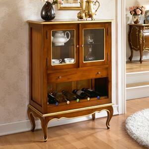 오리진 엔틱 원목 유리장식장 와인 진열장