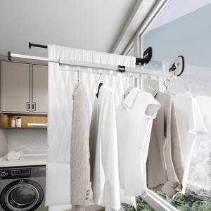 벽부착 미니 빨래건조대 세탁 소형 흡착식 벽걸이 미니 원룸 간이 3단
