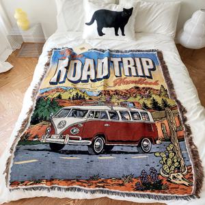 로드트립 빈티지 코튼 블랭킷 소파커버/러그/블랭킷