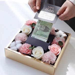 가정의달 러브앤땡스 반전 돈티슈 카네이션 용돈박스 3colors