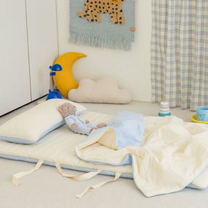 허니쿨 듀라론 순면 듀얼 접촉냉감 사계절 도톰 낮잠이불 패드세트 (베개솜포함) 2color