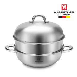 인덕션 겸용 스텐 더블 돔 웍 28cm 스티머 찜기 찜솥