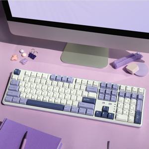 C108 유무선 기계식 키보드 화이트 2종(용과축/허니축)