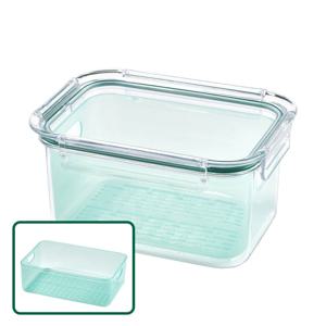 브리앙 풀 트라이탄 투명 밀폐용기 반찬통 1500ml(+채반) 단품