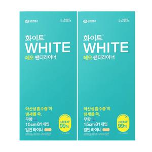 화이트 데오 팬티라이너 소취효과 99% 일반 81매 x2개