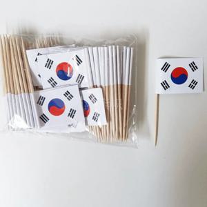 국기픽 이쑤시개 장식 소품 만국기 각 나라 국기 100개