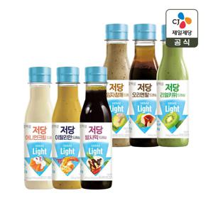 백설 저당 드레싱 6종(발사믹+이탈리안+어니언크림+오리엔탈+리얼키위+흑임자)