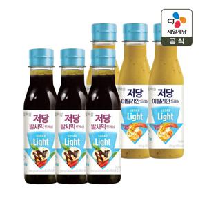 백설 저당 발사믹 드레싱 250g x3개+이탈리안 드레싱 250gx3개