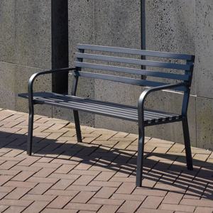 모리 야외 카페 테라스 철제 등받이 벤치