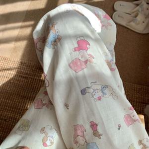 잠옷 바지 순면 베개랑 동물친구들 이중거즈 사계절 홈웨어 1color