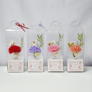 카네이션 한송이 꽃다발 캐리어 어버이날 스승의날 부모님 비누꽃 선생님 코랄핑크