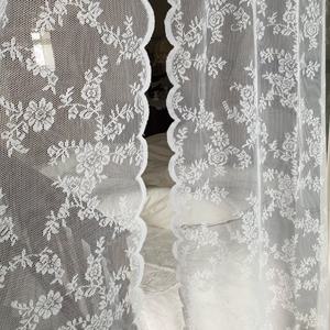 곡선 라인 레이스 커튼 1P (2 size) 속커튼 거실커튼 가리개