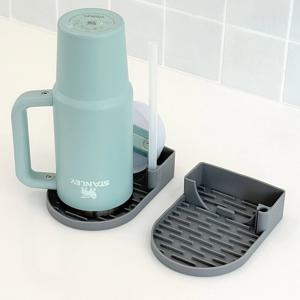 뚜껑 빨대까지 한번에! 3in1 실리콘 컵 텀블러 건조대 2type