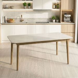 헤스티아 6인 원목 세라믹 테이블