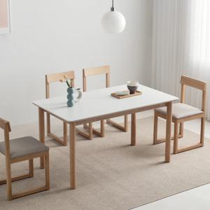 올랜도 내추럴 4인 화이트 세라믹 테이블 1400