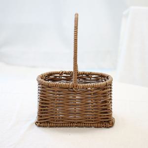 내추럴 라탄스타일 미니 바구니 ver.2 D타입(직사각) 카네이션 꽃바구니 만들기수업