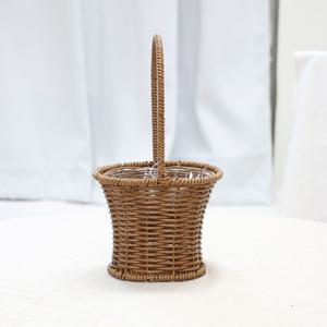 내추럴 라탄스타일 미니 바구니 ver.2 E타입(볼륨) 어버이날 시즌상품 카네이션 원예수업