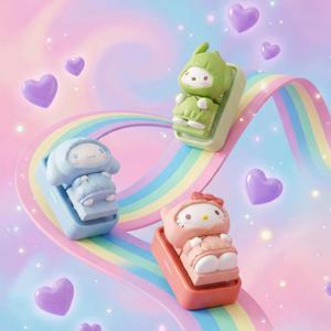 산리오 캐릭터 2구 키보드 키캡 키링 헬로키티 시나모롤 포차코