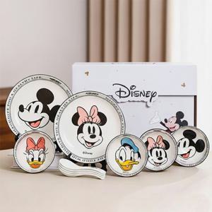 디즈니 미키 미니 마우스 세라믹 도자기 그릇 선물 세트 10p