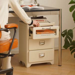 모나 철제 유리 3단 캐비닛 서랍장 9colors