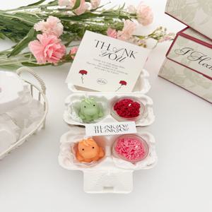 2구세트 미니 말  카네이션 티라이트 캔들 세트  어버이날 스승의날 선물 답례품 추천