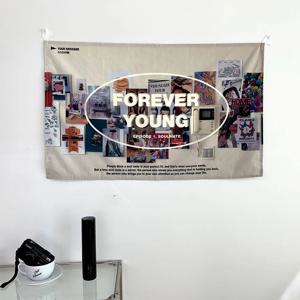 가로형 포레버영 패브릭포스터 가리개 커튼 인테리어 가림막 85x55cm