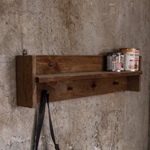고재 원목 빈티지 벽선반, 벽옷걸이 스타일