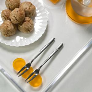 아크릴 수저받침 젓가락받침 완두콩모양 홈카페 수저받침대