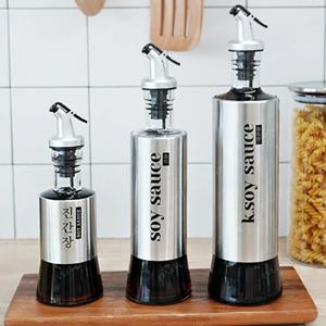 1+1 원터치 스텐 오일병 소스병 - 중 350ml (3사이즈)